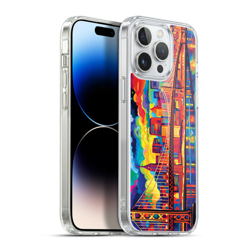 Michael David Ward Psychedelic Art Midnight In San Francisco Soft Gel Case for Apple iPhone 13 Pro Max & MagSafe