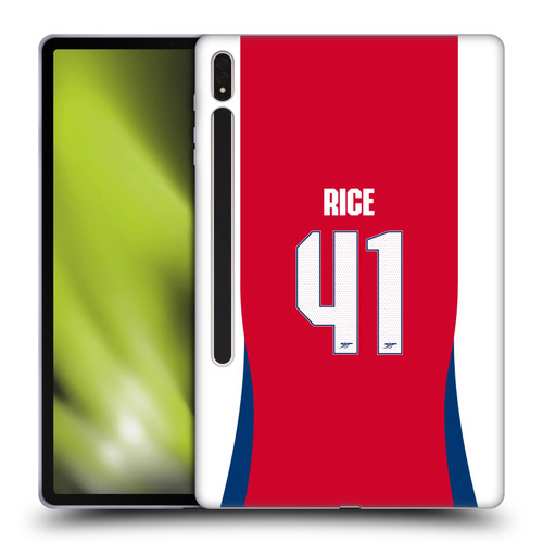 Arsenal FC 2024/25 Players Home Kit Declan Rice Soft Gel Case for Samsung Galaxy Tab S8 Plus