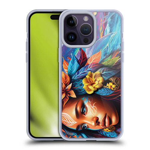 Michael David Ward Psychedelic Art Ocean Spirit Soft Gel Case for Apple iPhone 14 Pro Max