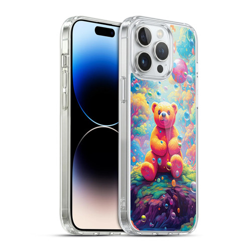 Michael David Ward Psychedelic Art Teddy Bear In Wonderland Soft Gel Case for Apple iPhone 14 Pro Max & MagSafe
