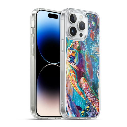 Michael David Ward Psychedelic Art Turtle Magic Soft Gel Case for Apple iPhone 14 Pro Max & MagSafe