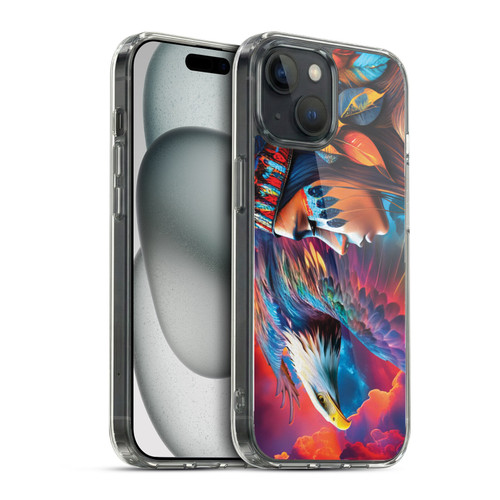 Michael David Ward Psychedelic Art Eagle Soft Gel Case for Apple iPhone 15 & MagSafe