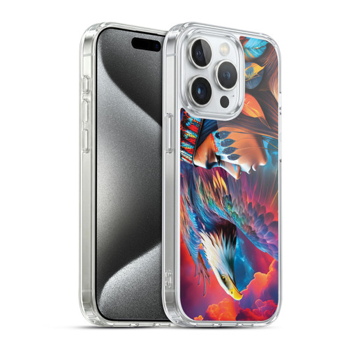 Michael David Ward Psychedelic Art Eagle Soft Gel Case for Apple iPhone 15 Pro & MagSafe