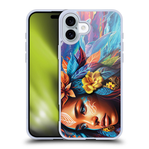 Michael David Ward Psychedelic Art Ocean Spirit Soft Gel Case for Apple iPhone 16 Plus