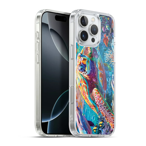 Michael David Ward Psychedelic Art Turtle Magic Soft Gel Case for Apple iPhone 16 Pro Max & MagSafe