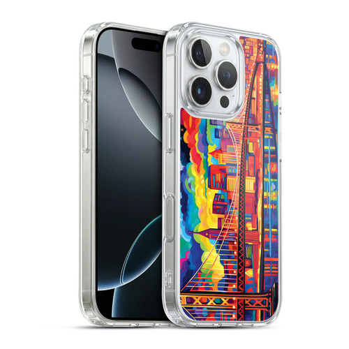 Michael David Ward Psychedelic Art Midnight In San Francisco Soft Gel Case for Apple iPhone 16 Pro & MagSafe
