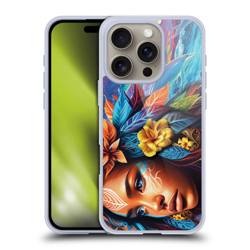 Michael David Ward Psychedelic Art Ocean Spirit Soft Gel Case for Apple iPhone 16 Pro