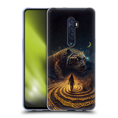 Shambhala Light Visionary Art Ethereal Graphics Big Cat Glow Soft Gel Case for OPPO Reno 2