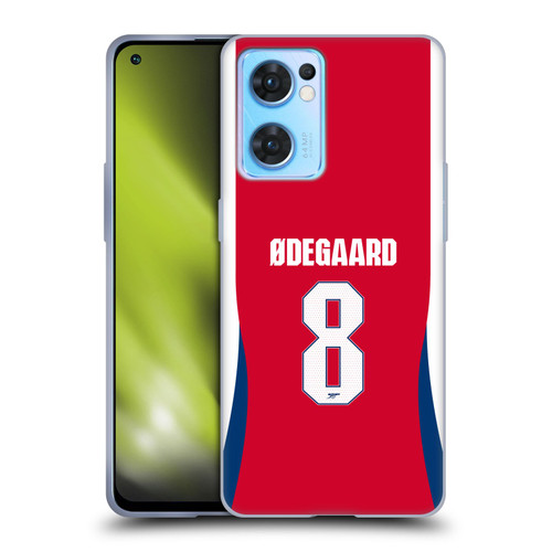 Arsenal FC 2024/25 Players Home Kit Martin Ødegaard Soft Gel Case for OPPO Reno7 5G / Find X5 Lite