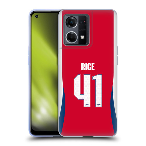 Arsenal FC 2024/25 Players Home Kit Declan Rice Soft Gel Case for OPPO Reno8 4G