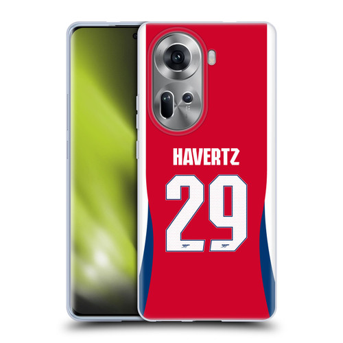 Arsenal FC 2024/25 Players Home Kit Kai Havertz Soft Gel Case for OPPO Reno11