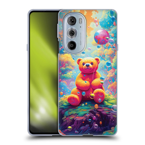 Michael David Ward Psychedelic Art Teddy Bear In Wonderland Soft Gel Case for Motorola Edge X30