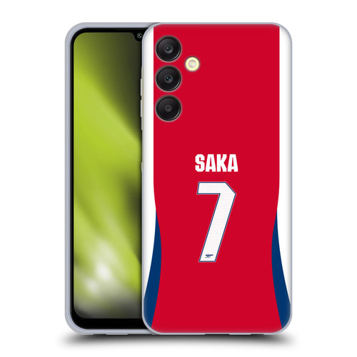 Arsenal FC 2024/25 Players Home Kit Bukayo Saka Soft Gel Case for Samsung Galaxy A25 5G