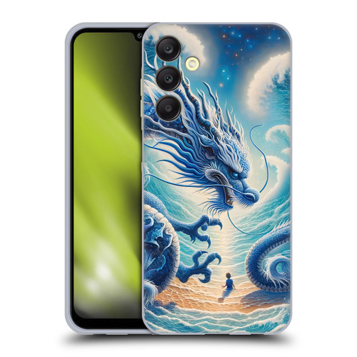 Shambhala Light Visionary Art Ethereal Graphics Blue Dragon Wave Soft Gel Case for Samsung Galaxy A25 5G