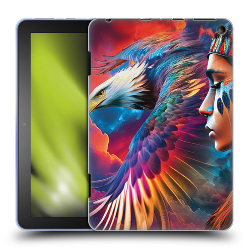 Michael David Ward Psychedelic Art Eagle Soft Gel Case for Amazon Fire HD 8/Fire HD 8 Plus 2020