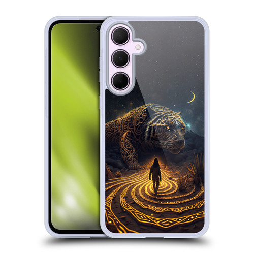 Shambhala Light Visionary Art Ethereal Graphics Big Cat Glow Soft Gel Case for Samsung Galaxy A35 5G