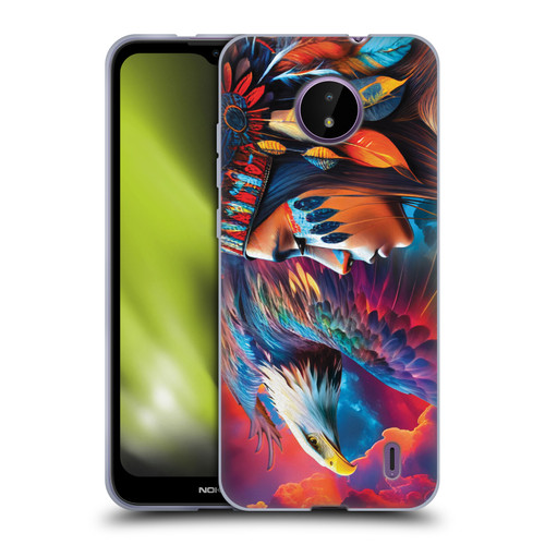 Michael David Ward Psychedelic Art Eagle Soft Gel Case for Nokia C10 / C20