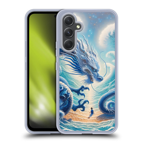 Shambhala Light Visionary Art Ethereal Graphics Blue Dragon Wave Soft Gel Case for Samsung Galaxy A54 5G