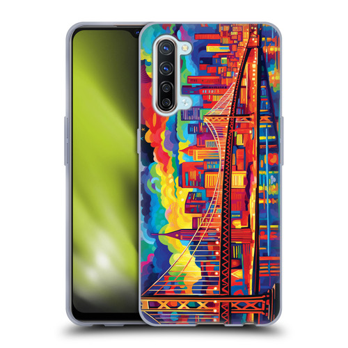 Michael David Ward Psychedelic Art Midnight In San Francisco Soft Gel Case for OPPO Find X2 Lite 5G