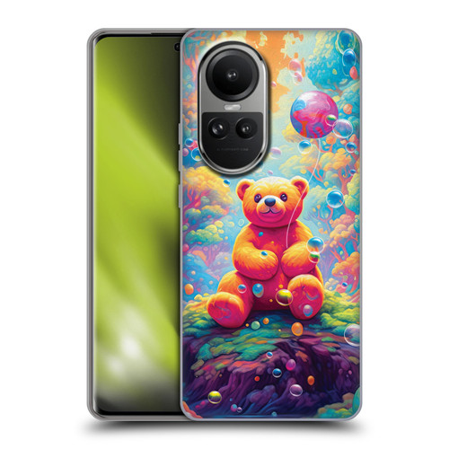 Michael David Ward Psychedelic Art Teddy Bear In Wonderland Soft Gel Case for OPPO Reno10 5G / Reno10 Pro 5G