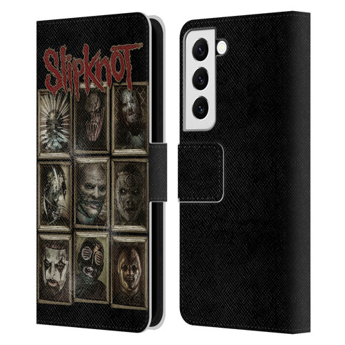 Slipknot Key Art Covered Faces Leather Book Wallet Case Cover For Samsung Galaxy S22 5G