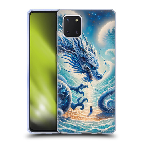 Shambhala Light Visionary Art Ethereal Graphics Blue Dragon Wave Soft Gel Case for Samsung Galaxy Note10 Lite