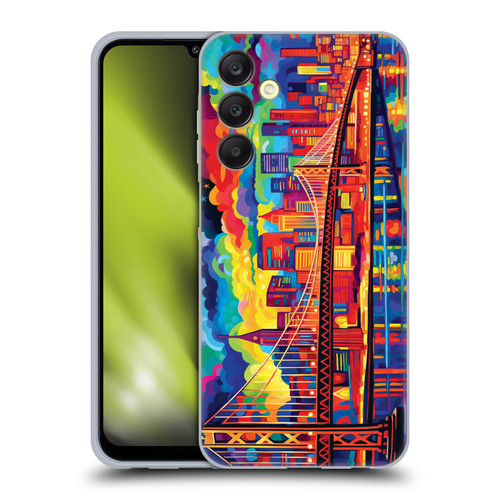Michael David Ward Psychedelic Art Midnight In San Francisco Soft Gel Case for Samsung Galaxy A25 5G