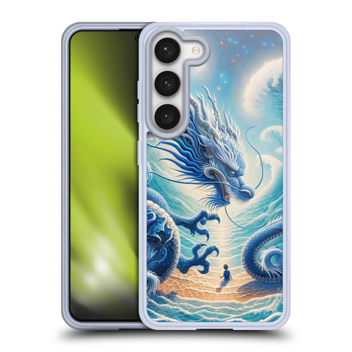 Shambhala Light Visionary Art Ethereal Graphics Blue Dragon Wave Soft Gel Case for Samsung Galaxy S23 5G