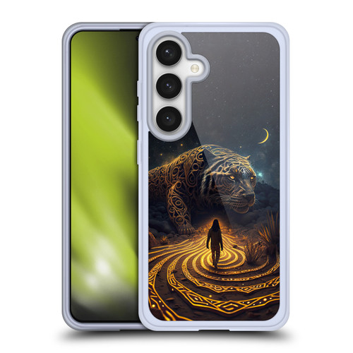 Shambhala Light Visionary Art Ethereal Graphics Big Cat Glow Soft Gel Case for Samsung Galaxy S24 5G