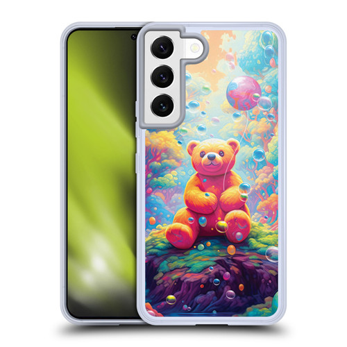 Michael David Ward Psychedelic Art Teddy Bear In Wonderland Soft Gel Case for Samsung Galaxy S22 5G