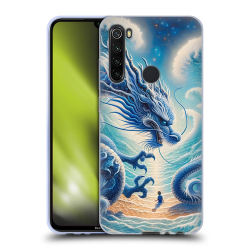 Shambhala Light Visionary Art Ethereal Graphics Blue Dragon Wave Soft Gel Case for Xiaomi Redmi Note 8T
