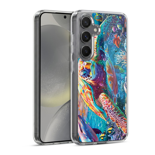 Michael David Ward Psychedelic Art Turtle Magic Soft Gel Case for Samsung Galaxy S24 5G & MagSafe