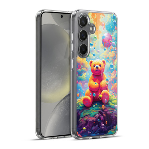 Michael David Ward Psychedelic Art Teddy Bear In Wonderland Soft Gel Case for Samsung Galaxy S24+ 5G & MagSafe