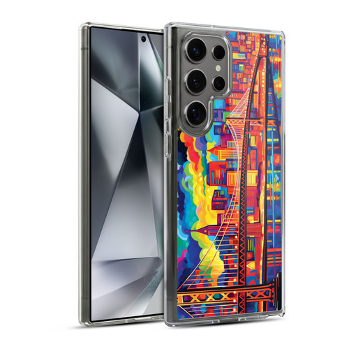 Michael David Ward Psychedelic Art Midnight In San Francisco Soft Gel Case for Samsung Galaxy S24 Ultra 5G & MagSafe