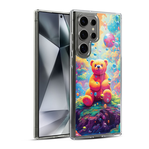 Michael David Ward Psychedelic Art Teddy Bear In Wonderland Soft Gel Case for Samsung Galaxy S24 Ultra 5G & MagSafe