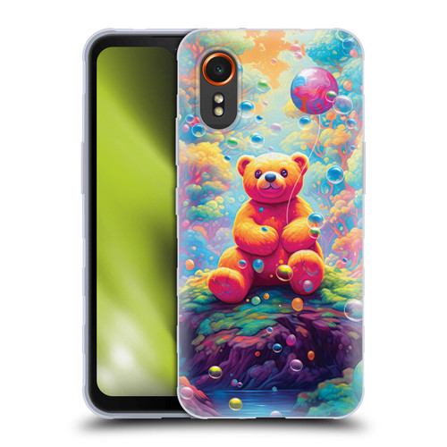 Michael David Ward Psychedelic Art Teddy Bear In Wonderland Soft Gel Case for Samsung Galaxy Xcover7 5G