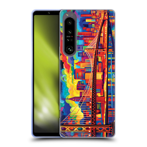 Michael David Ward Psychedelic Art Midnight In San Francisco Soft Gel Case for Sony Xperia 1 IV