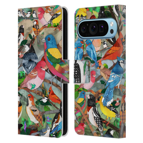 Suzan Lind Birds Medley 2 Leather Book Wallet Case Cover For Google Pixel 9 / Pixel 9 Pro