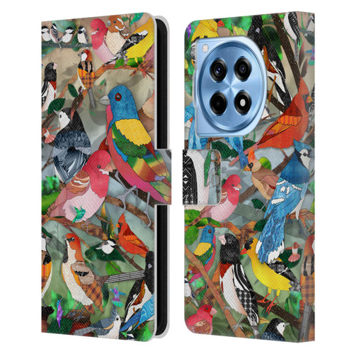 Suzan Lind Birds Medley 2 Leather Book Wallet Case Cover For OnePlus 12R