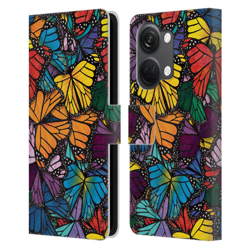 Suzan Lind Butterflies Monarch Leather Book Wallet Case Cover For OnePlus Nord 3 5G