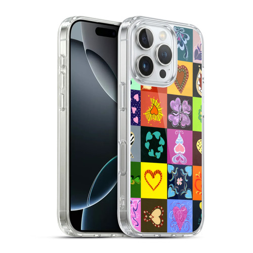 Suzan Lind Colours & Patterns Heart Quilt Soft Gel Case for Apple iPhone 16 Pro & MagSafe