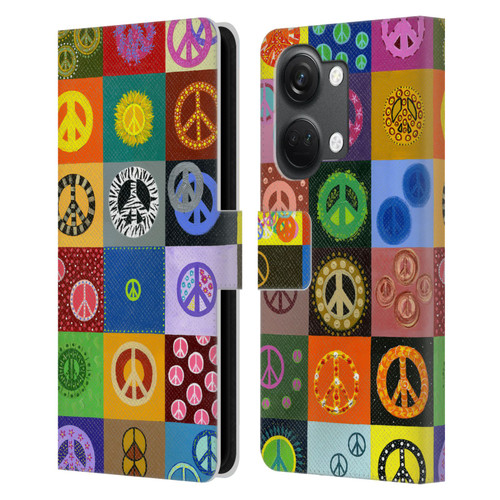 Suzan Lind Colours & Patterns Peace Quilt Leather Book Wallet Case Cover For OnePlus Nord 3 5G