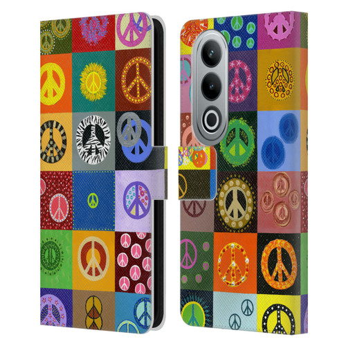 Suzan Lind Colours & Patterns Peace Quilt Leather Book Wallet Case Cover For OPPO OnePlus Ace 3V 5G
