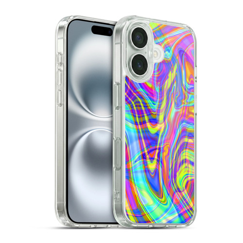 Suzan Lind Marble Illusion Rainbow Soft Gel Case for Apple iPhone 16 & MagSafe