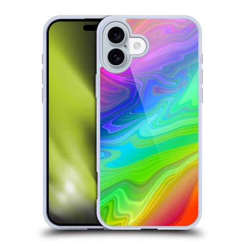 Suzan Lind Marble Rainbow Soft Gel Case for Apple iPhone 16 Plus