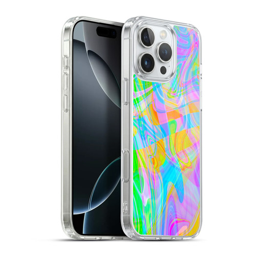 Suzan Lind Marble Abstract Rainbow Soft Gel Case for Apple iPhone 16 Pro Max & MagSafe