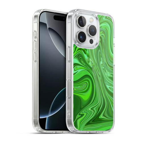 Suzan Lind Marble Emerald Green Soft Gel Case for Apple iPhone 16 Pro & MagSafe