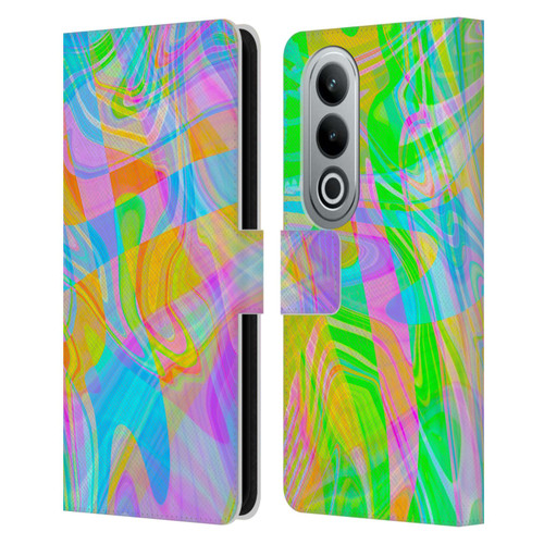 Suzan Lind Marble Abstract Rainbow Leather Book Wallet Case Cover For OPPO OnePlus Ace 3V 5G