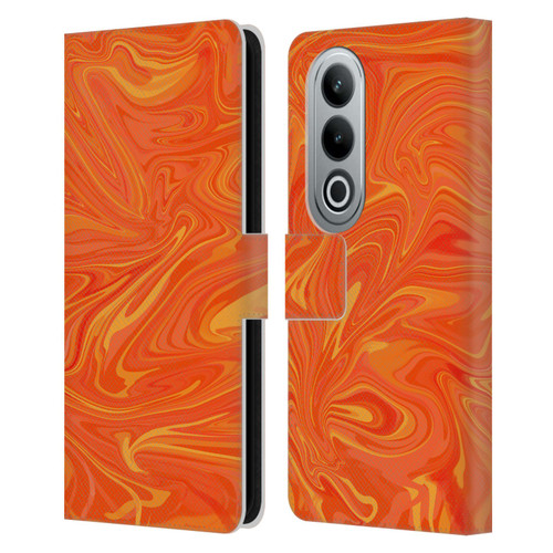 Suzan Lind Marble 2 Honey Orange Leather Book Wallet Case Cover For OPPO OnePlus Ace 3V 5G