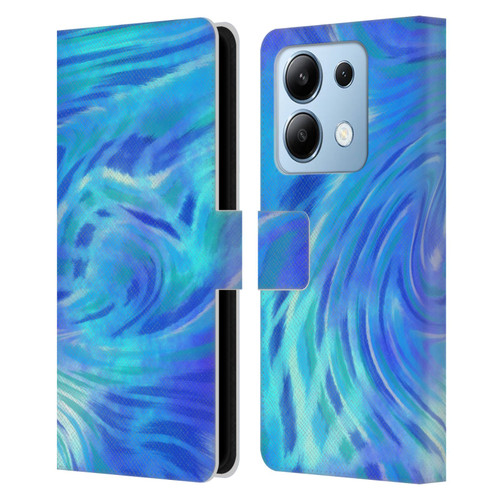 Suzan Lind Tie Dye 2 Deep Blue Leather Book Wallet Case Cover For Xiaomi Redmi Note 13/13 Pro 5G